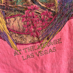 1980s Treasure Island At the Mirage Las Vegas T-shirt touristique orange fluo délavé