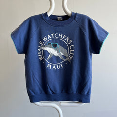 1985 Whale Watchers Club, Maui Roll Up Sleeve Warm Up - YES PLEASE!
