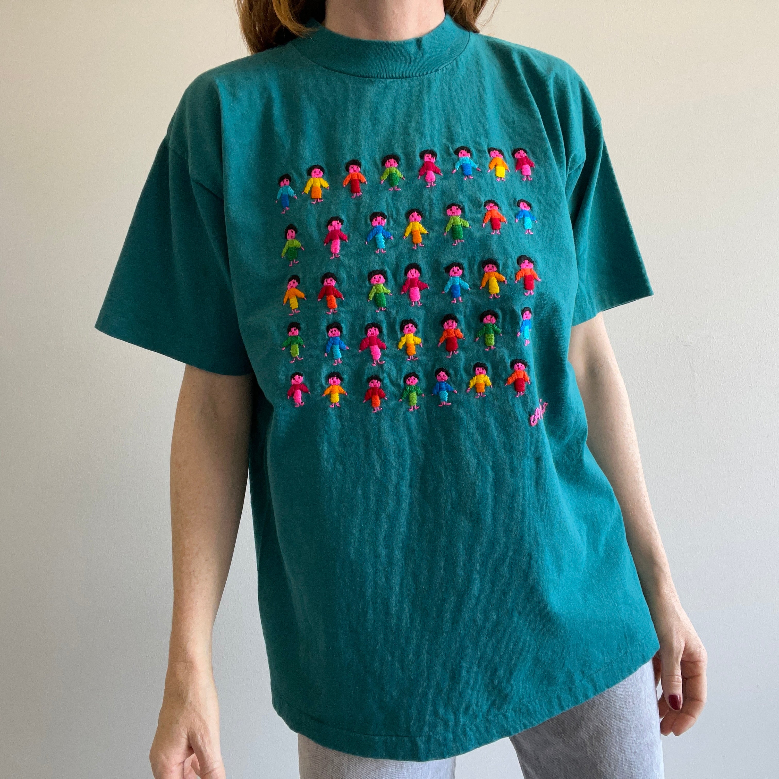 1980/90s Worry Doll (?) Knit T-Shirt - WOWOWOWOW