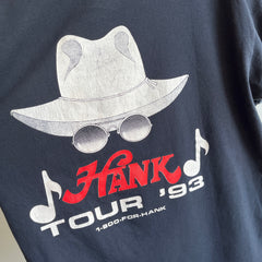 1993 Hank Williams Jr. Front and Back T-Shirt - 100% donated to MaeDae Rescue