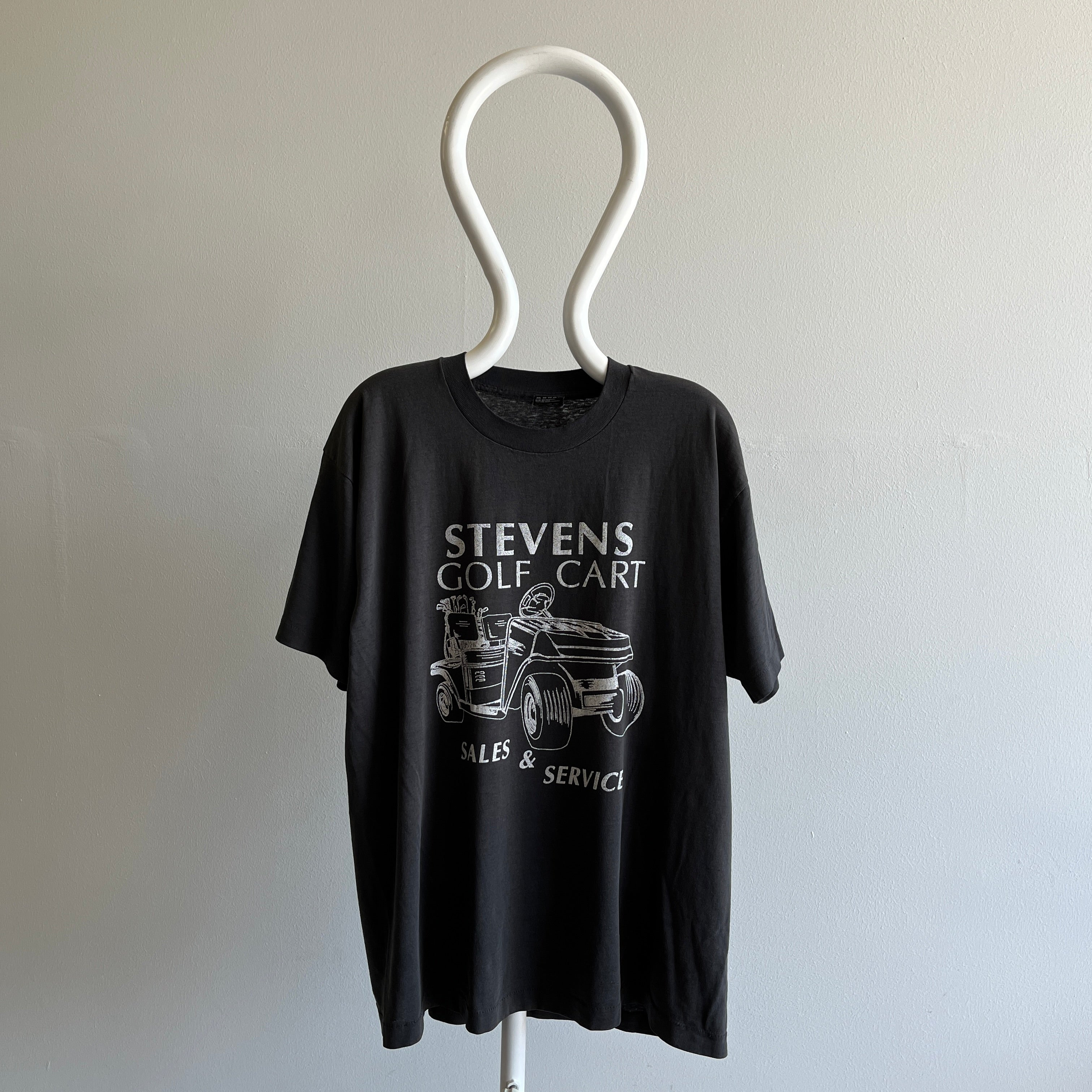 1980/90s Steven's Golf Cart Sales And Service Oversized T-Shirt - STAINED