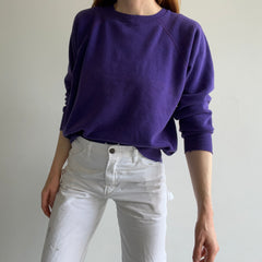 1980s Slouchy and Soft Purple Raglan