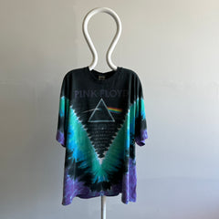 1990s Beat Up Pink Floyd Dark Side of The Moon Reprint Tie Dye T-Shirt by Liquid Blue