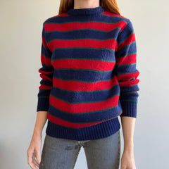 1990s Striped Crew Neck Sweater