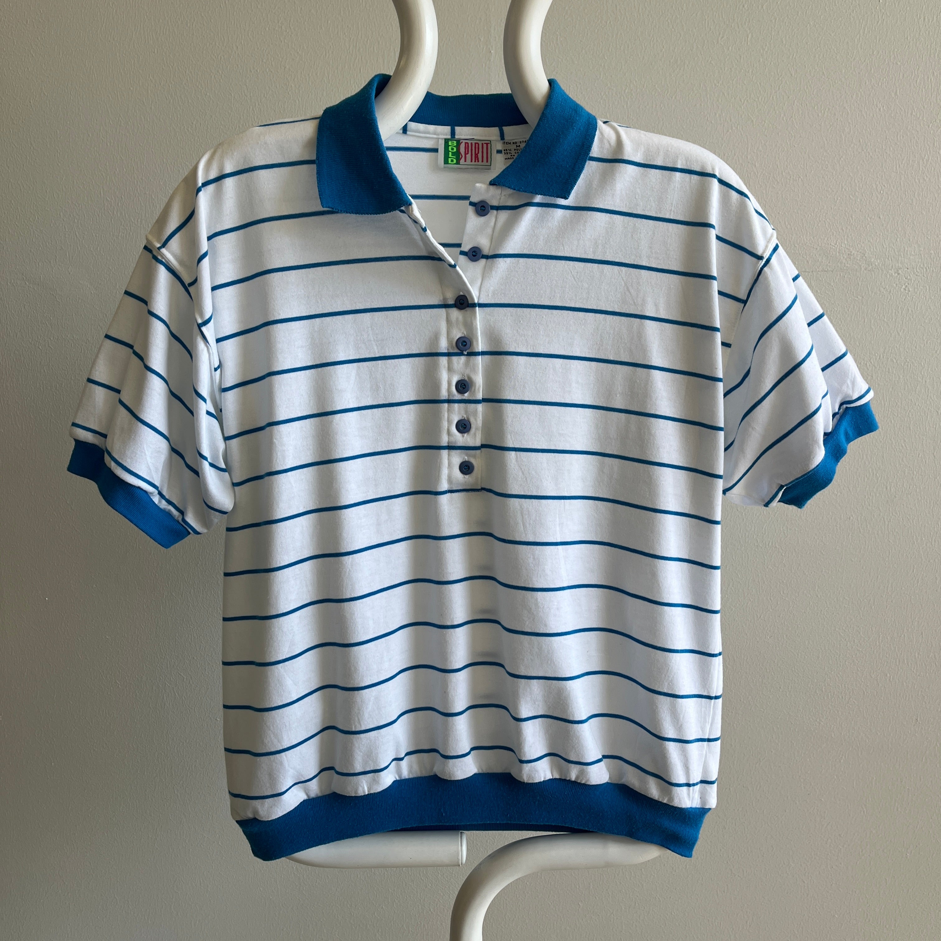 1980s Striped Polo - Warm Up Style