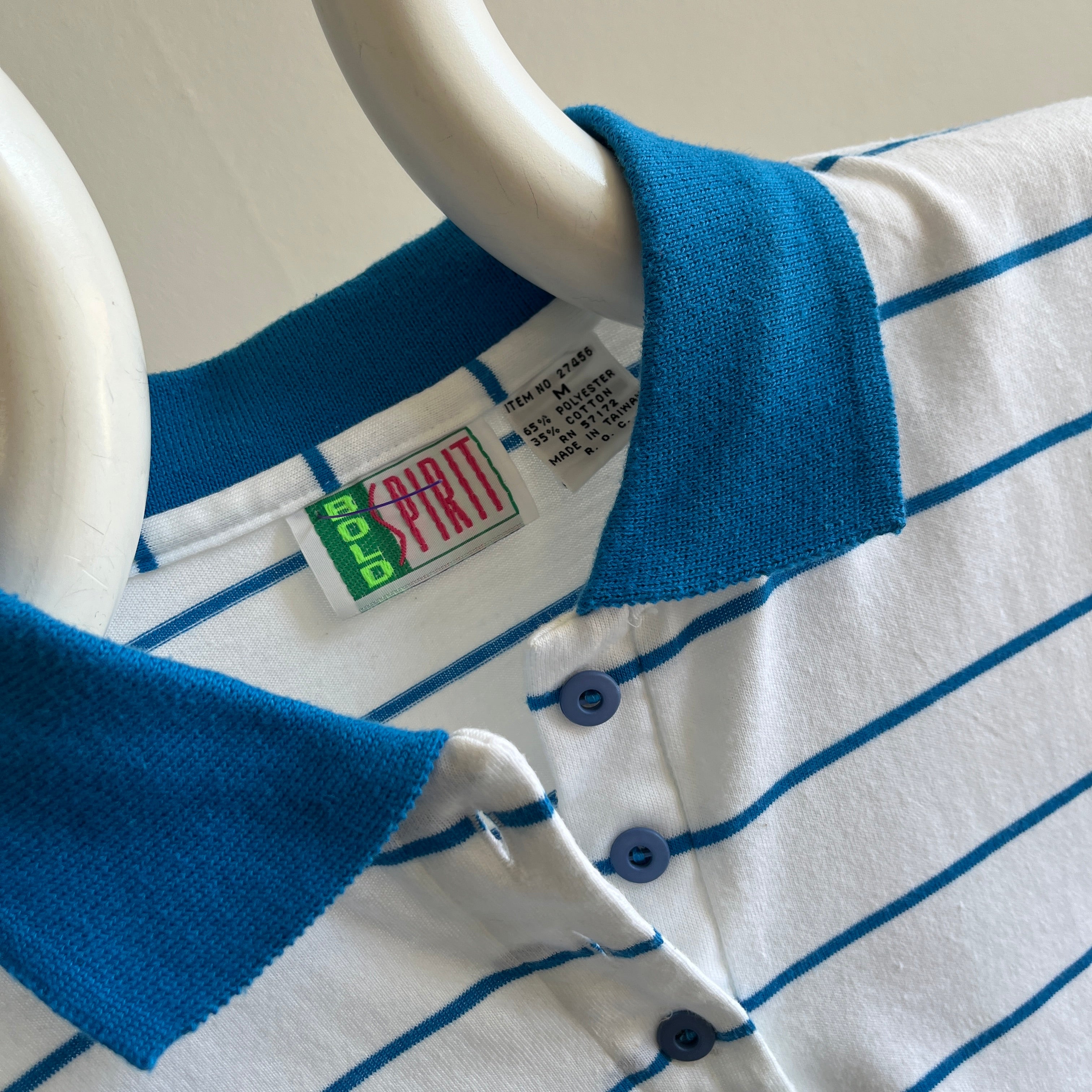1980s Striped Polo - Warm Up Style