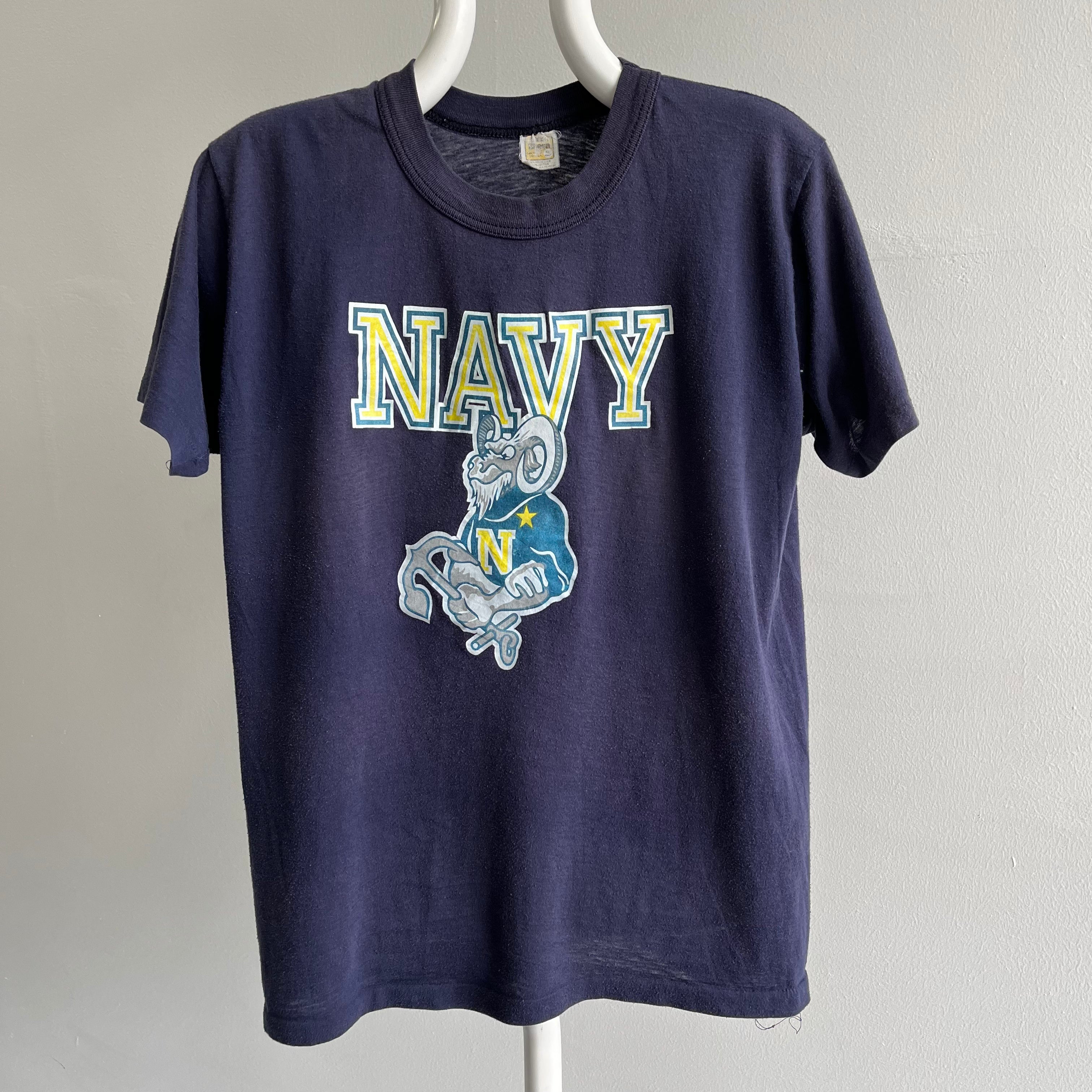 T-shirt de la marine des États-Unis des années 1970 par Velva Sheen