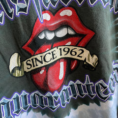 1990s Rolling Stone Tattoo You Reprint on a Liquid Blue Tie Dye T-Shirt - WOWZERS!