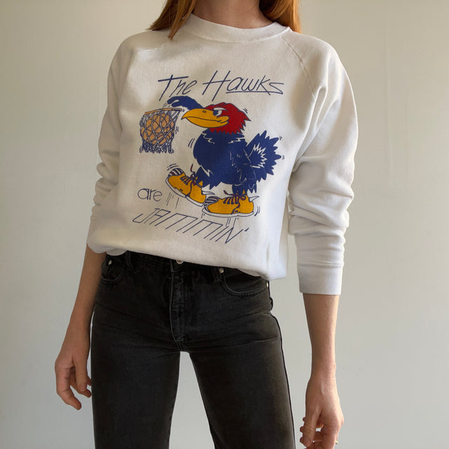 Les Jayhawks de l'Université du Kansas des années 1980 sont un sweat-shirt Jammin '