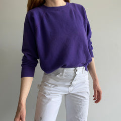 1980s Slouchy and Soft Purple Raglan