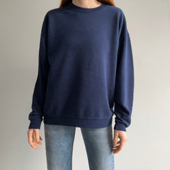 1990s BEAUTIFUL Slouchy Thinned Out Delightful Navy Sweatshirt