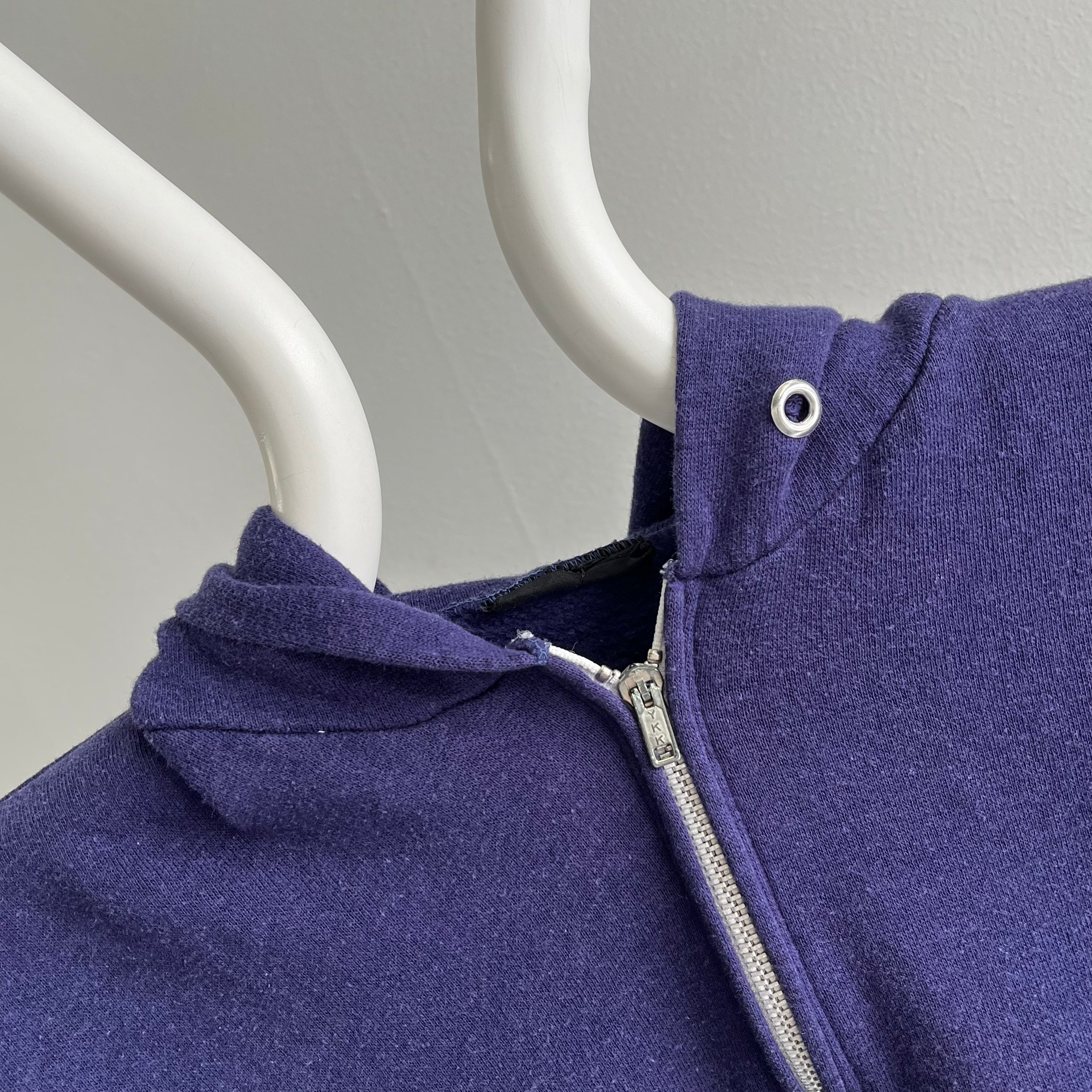 1970s Extra Special Navy Zip Up Hoodie - Pour ceux qui apprécient le luxe