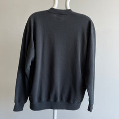 1980s Faded Blank Black Sweatshirt by Jerzees