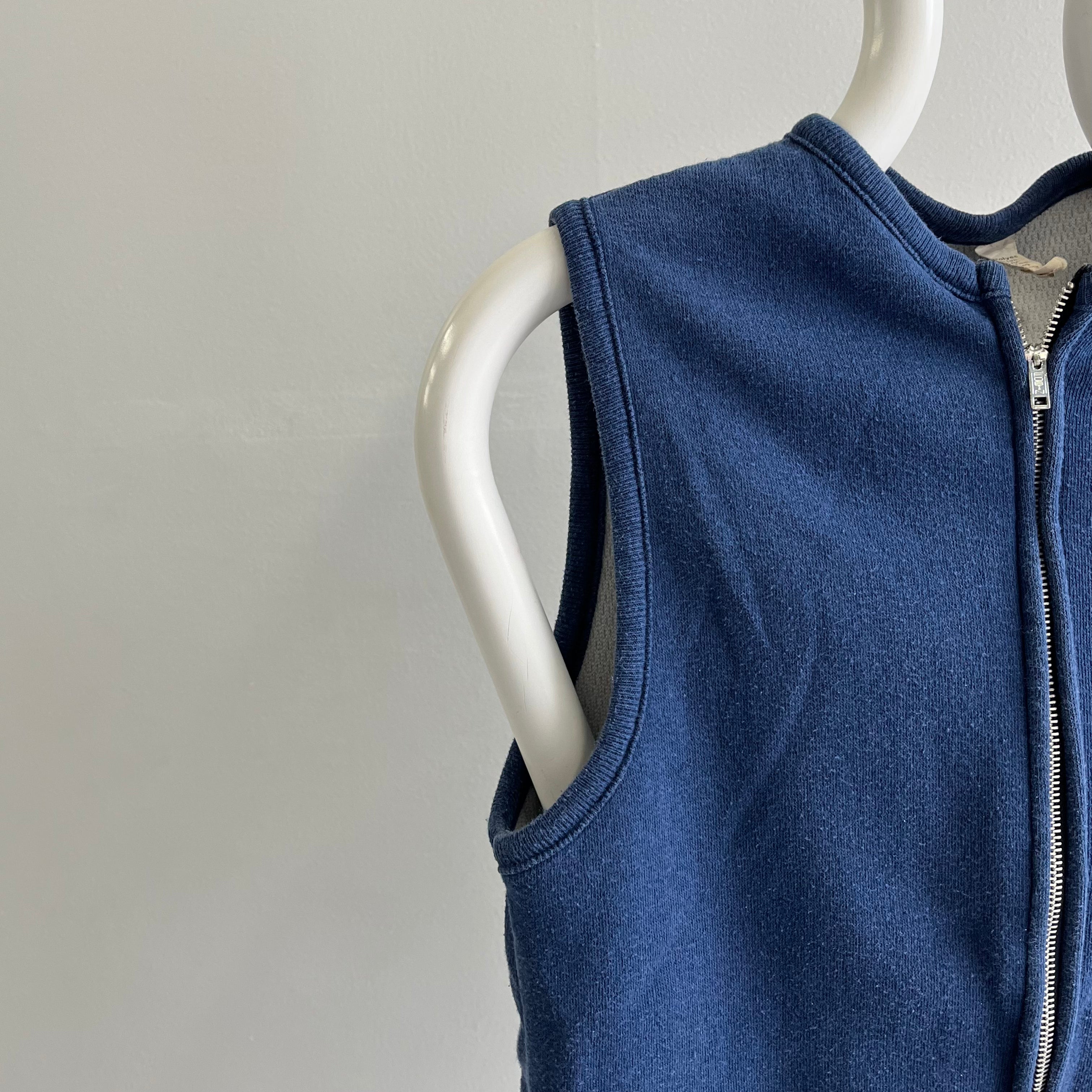 1970/80s Insulated Zip Up Sweatshirt Vest