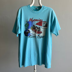 1980s Wyoming River Rafting Tourist T-Shirt