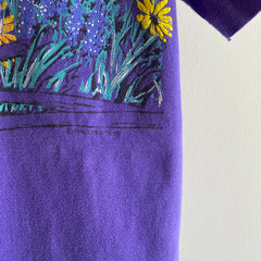 1990 Flower Front and Back T-Shirt That Belonged to Your Elementary School Music Teacher?