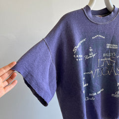 1990s Las Vegas Tourist DIY Cut Warm Up Short Sleeve Sweatshirt