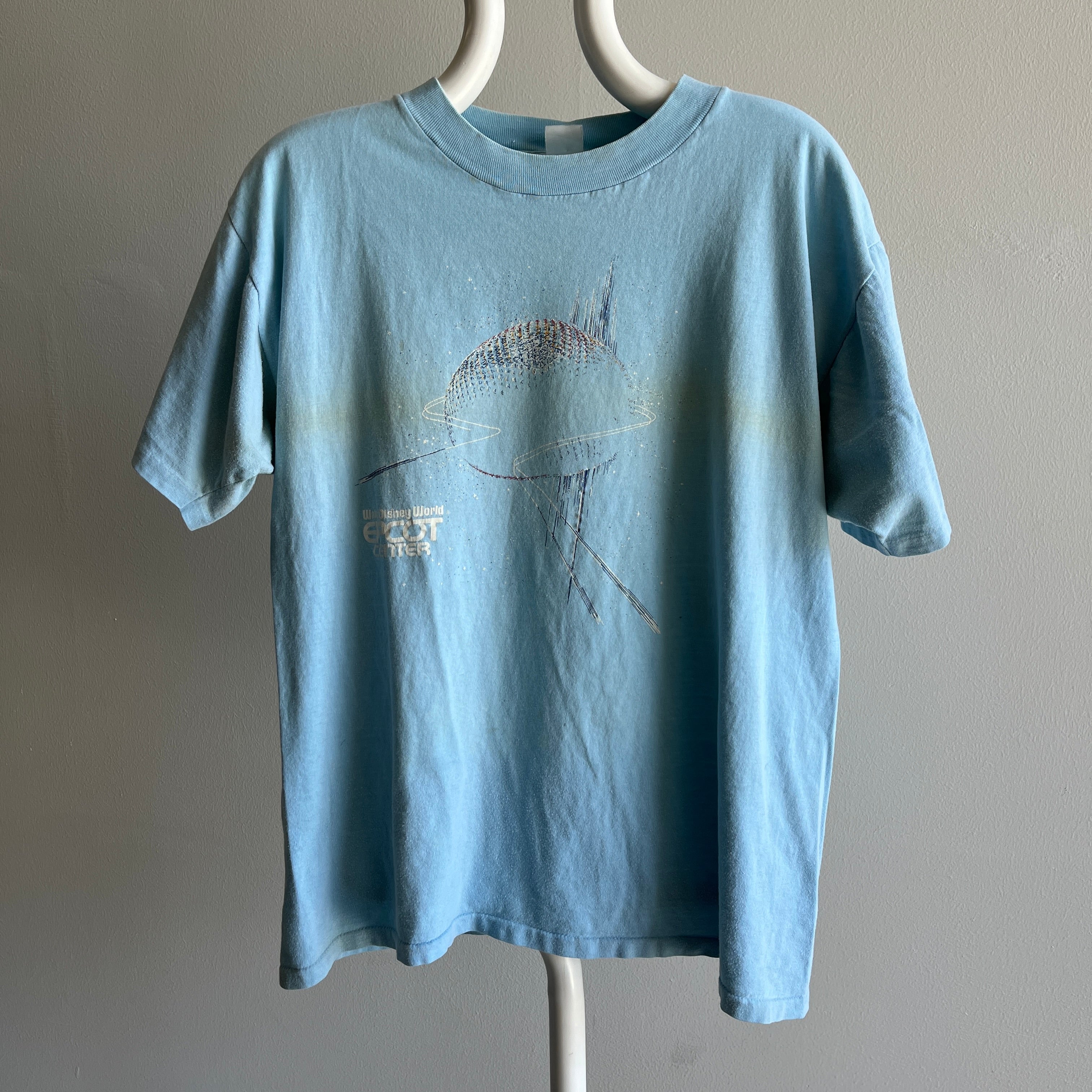 1980s Epcot Center Disneyland T-Shirt with Aging