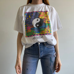 T-shirt Yin et Yang de touristes d'Aruba des années 1980