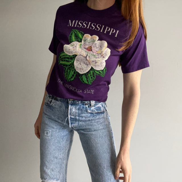 Mississippi des années 1980 - État de Magnolia - T-shirt de petite taille