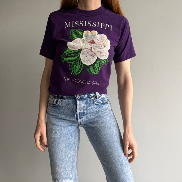 Mississippi des années 1980 - État de Magnolia - T-shirt de petite taille
