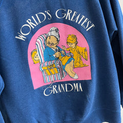 Sweat-shirt le plus grand grand-mère du monde des années 1980 - le graphique !