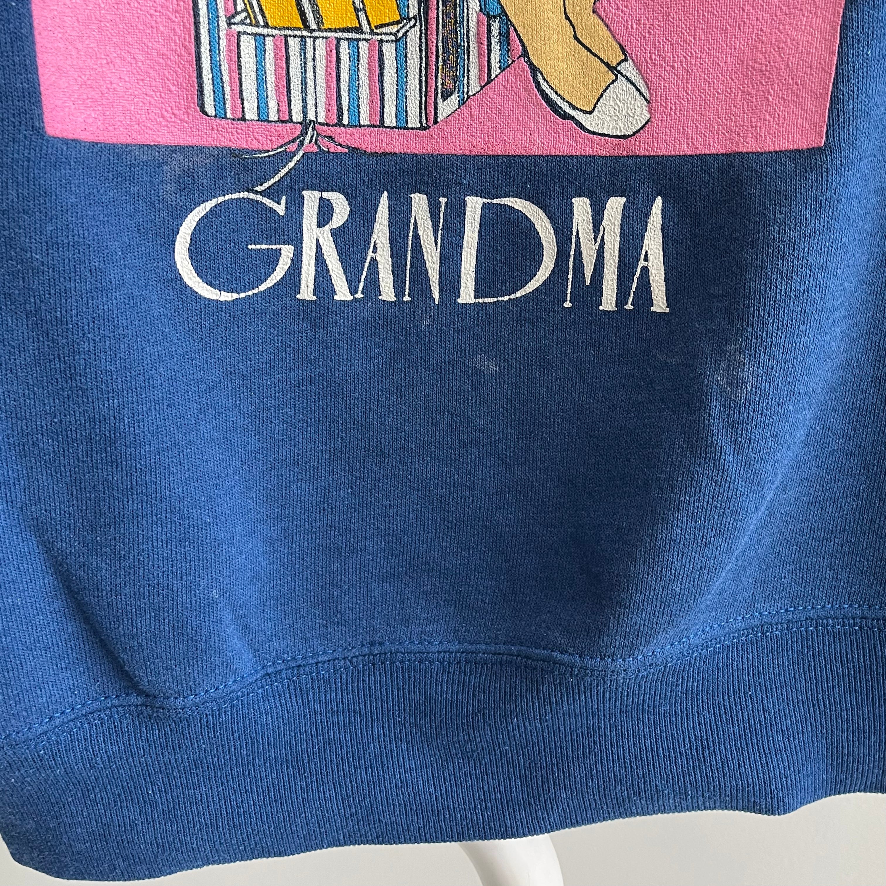 Sweat-shirt le plus grand grand-mère du monde des années 1980 - le graphique !