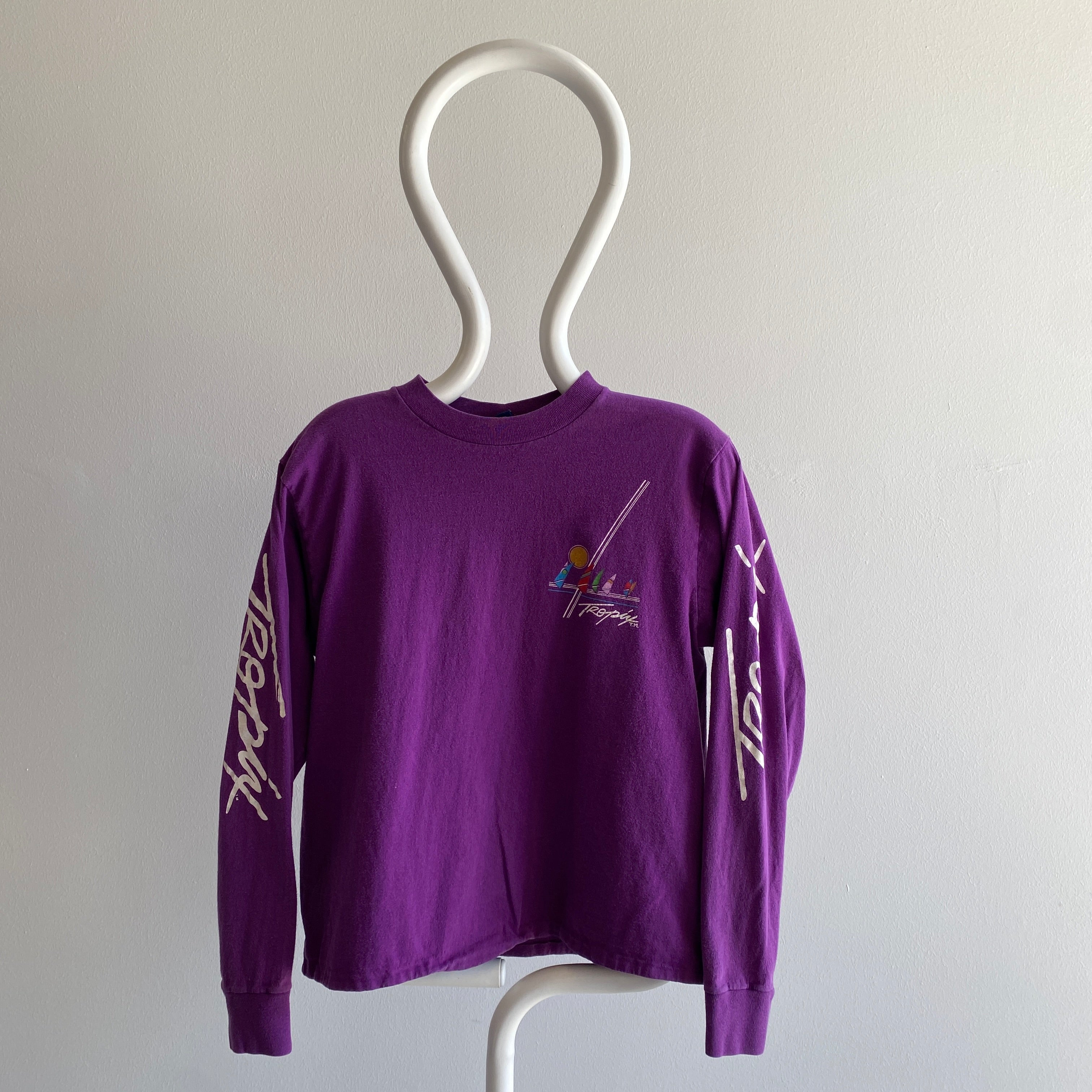 1989 T-shirt de surf à manches longues en coton Tropix