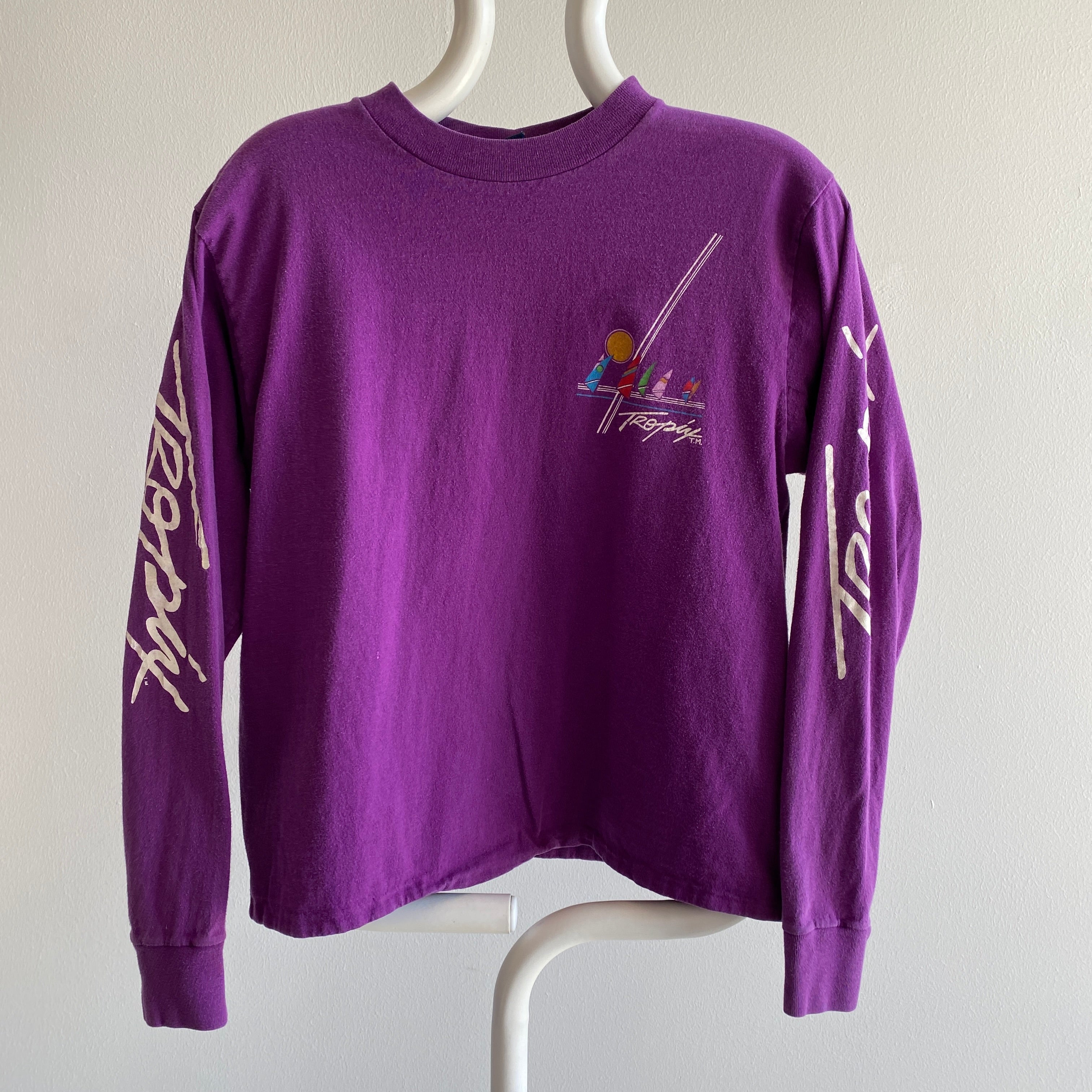 1989 T-shirt de surf à manches longues en coton Tropix