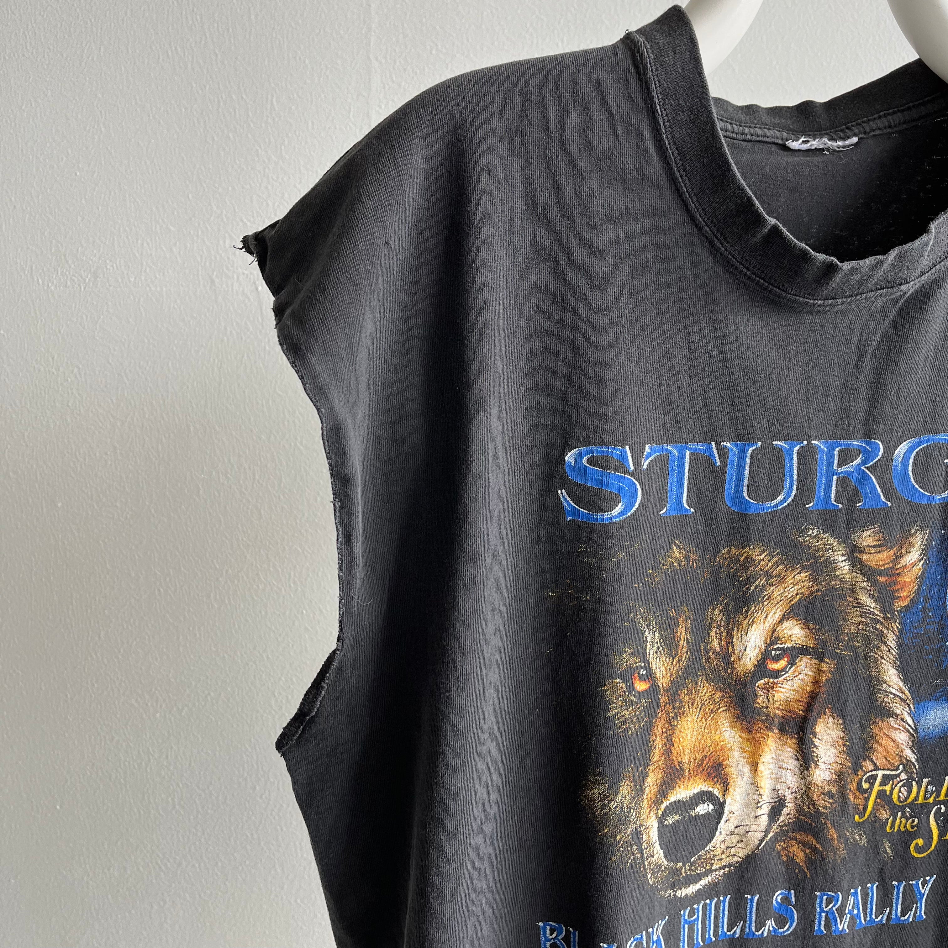 2003 Sturgis Cut Sleeve T-shirt oversize devant et dos