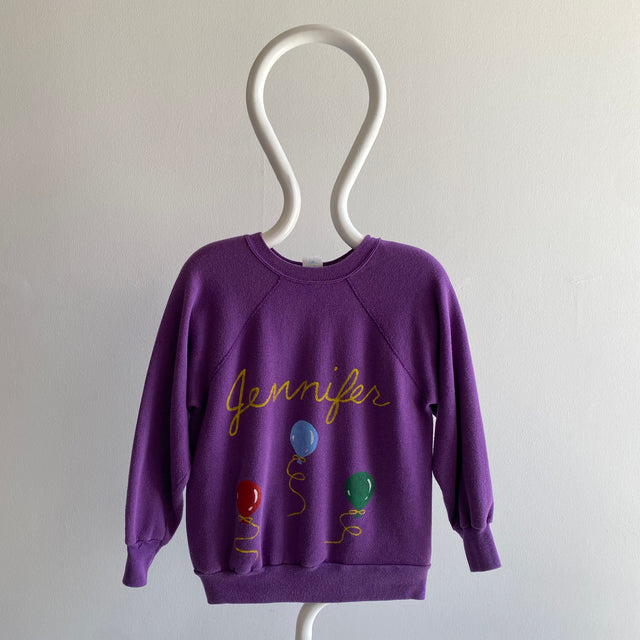 1980s DIY Jennifer Balloon Sweatshirt