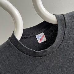 1980s Blank Black Cut Sleeve Muscle Tank T-Shirt