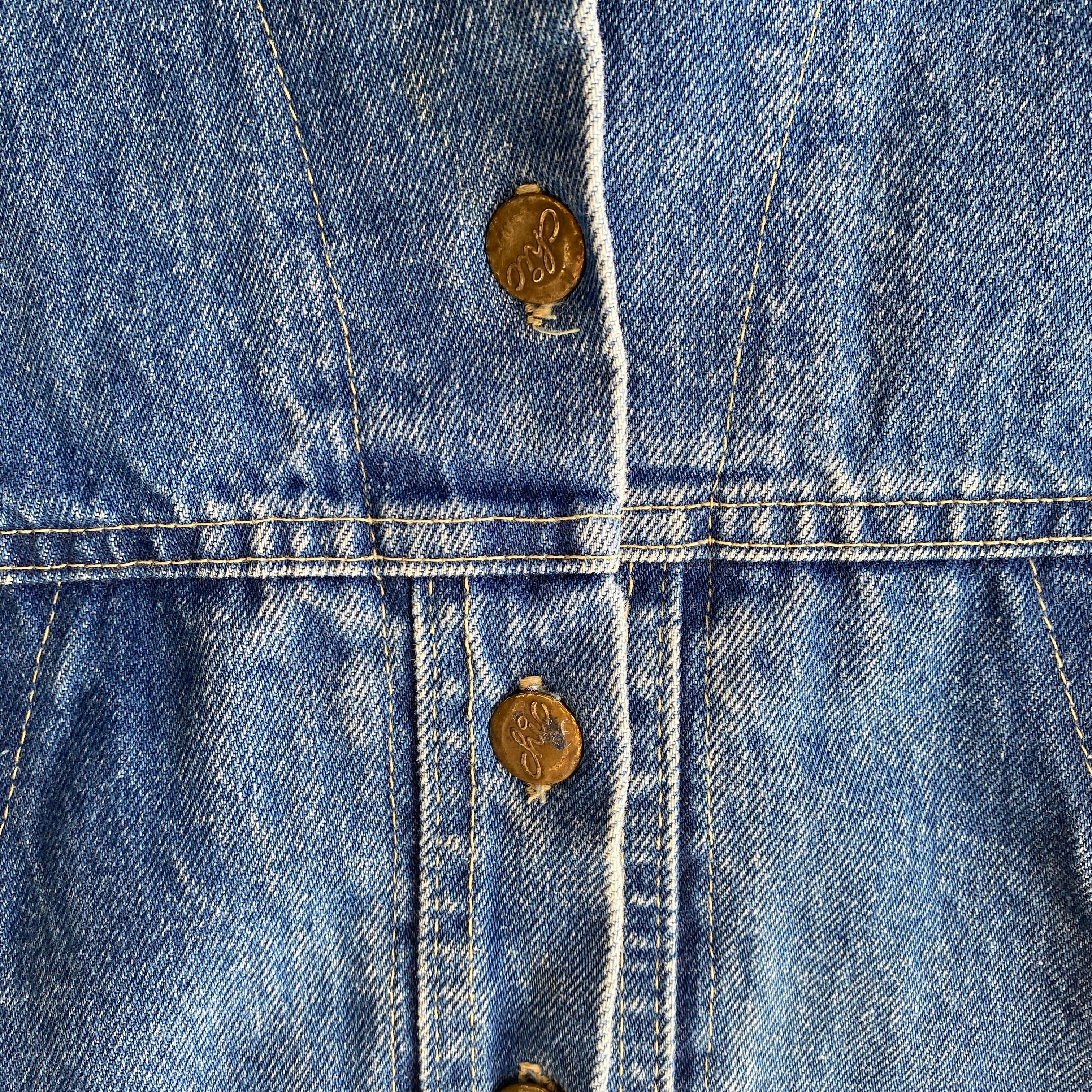 1980s Two Tone Denim Jean Jacket - XS