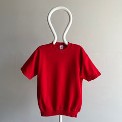 1980/90s Blank Red Warm Up T-Shirt Sweatshirt by Jerzees