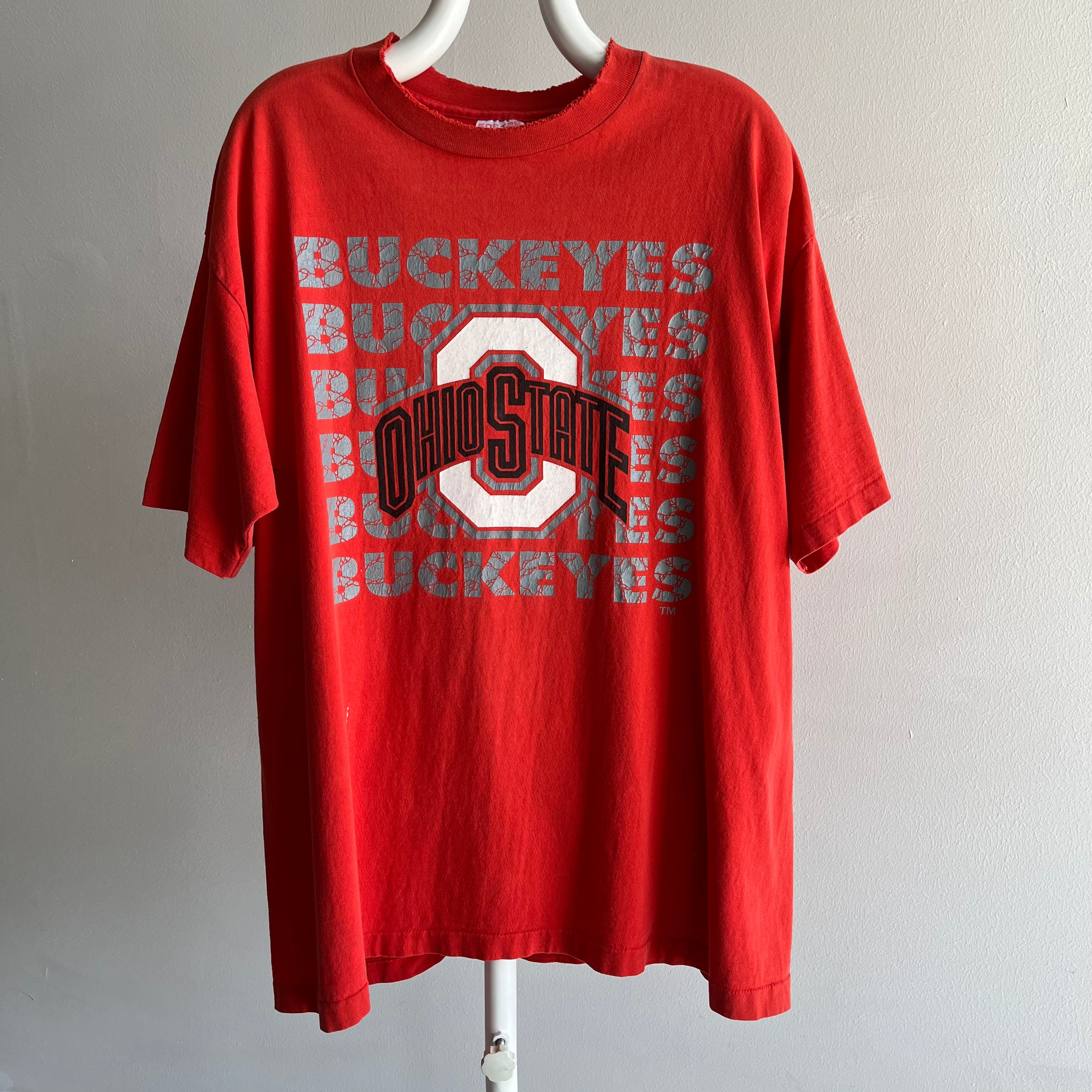 1990s Buckeyes Oversized Perfectly Tattered T-Shirt