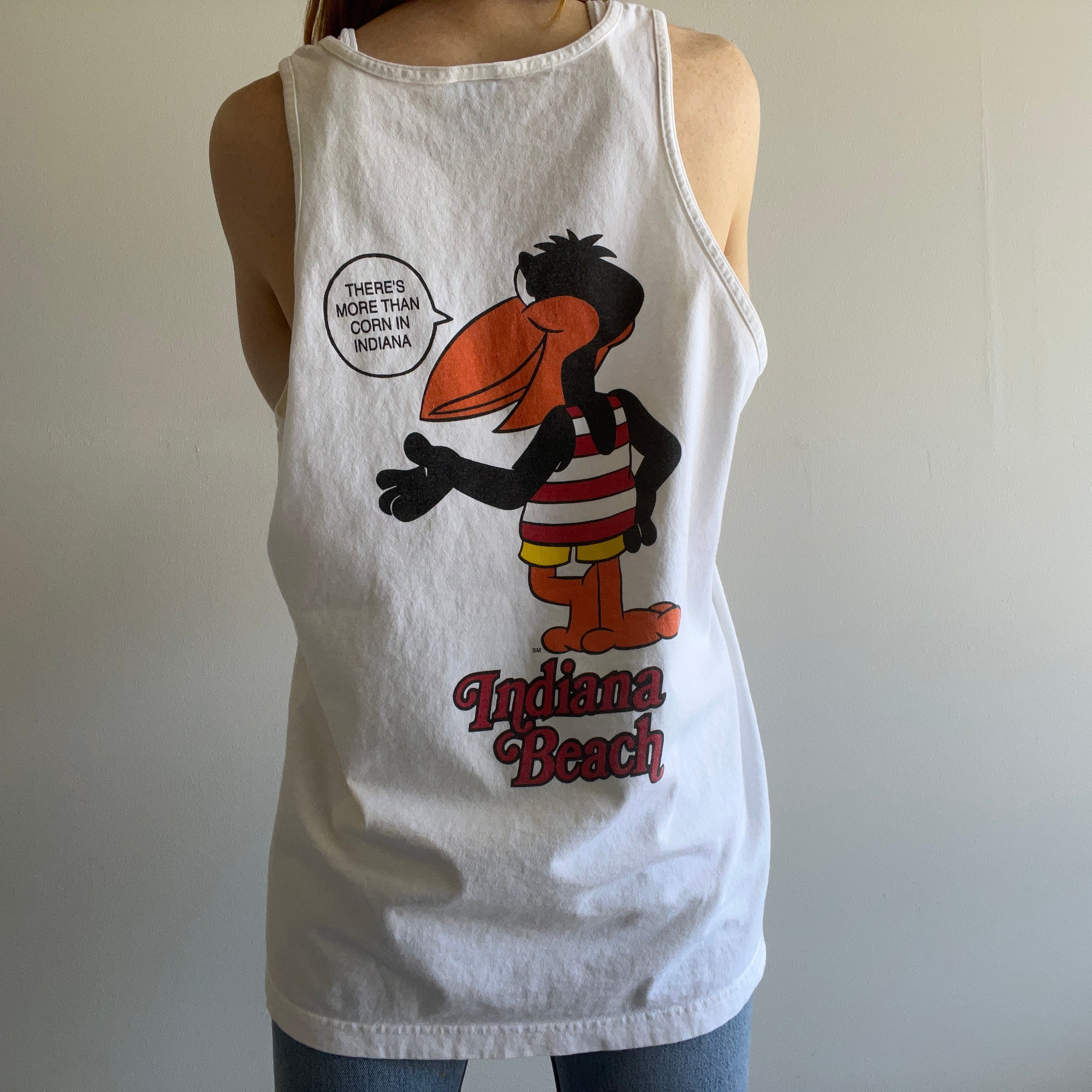 1980s There's More Than Corn In Indiana - Front and Back Tank Top