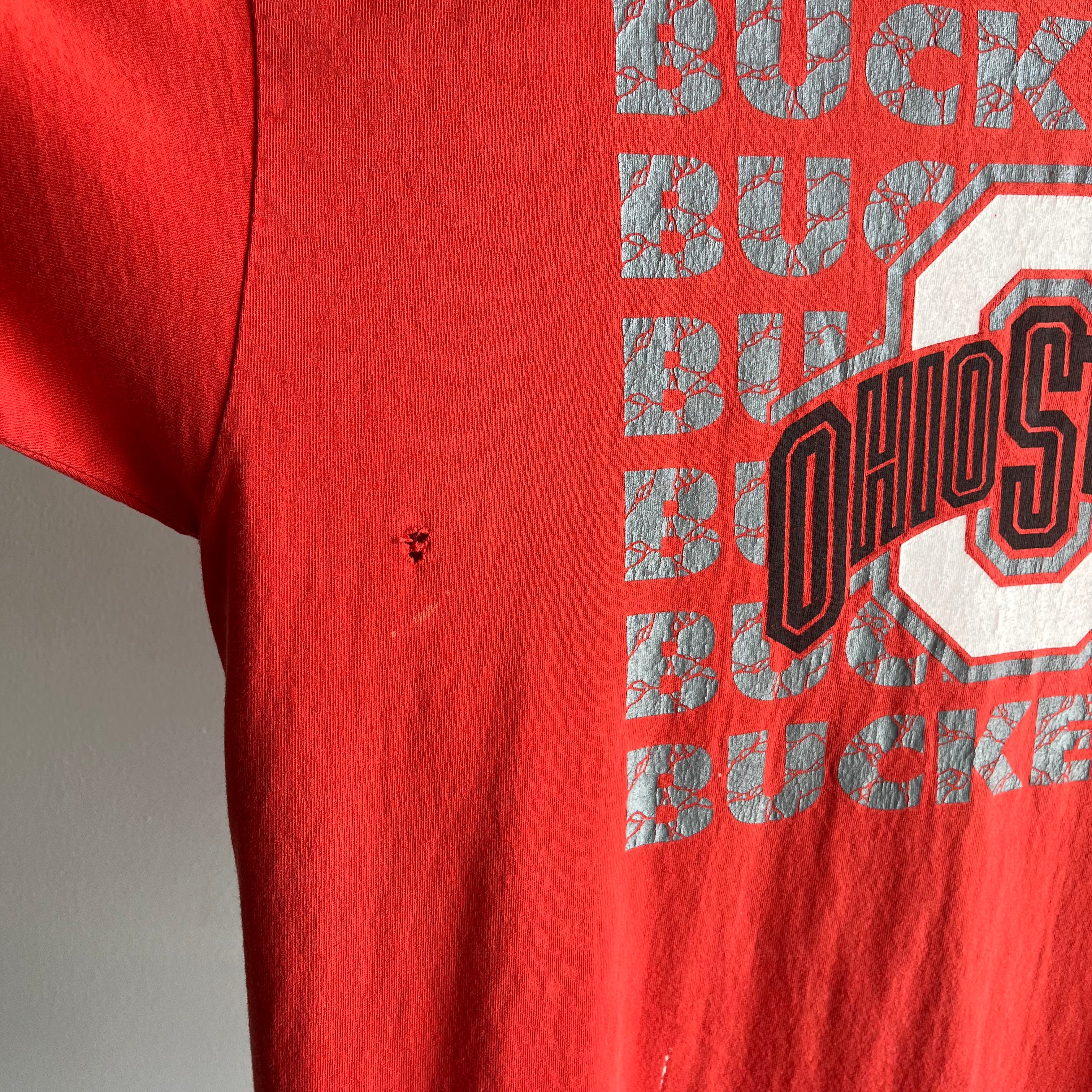 1990s Buckeyes Oversized Perfectly Tattered T-Shirt