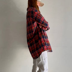 1990s Lightweight Single Sided Cotton Flannel - Oversized