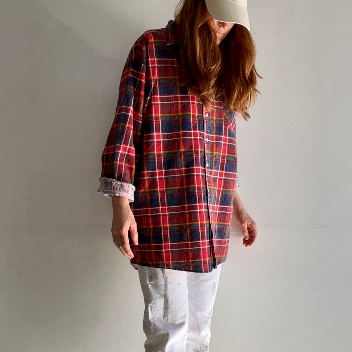 1990s Lightweight Single Sided Cotton Flannel - Oversized