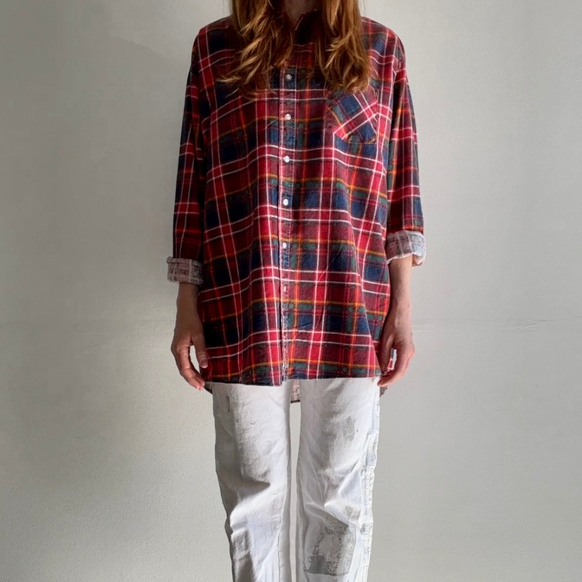 1990s Lightweight Single Sided Cotton Flannel - Oversized