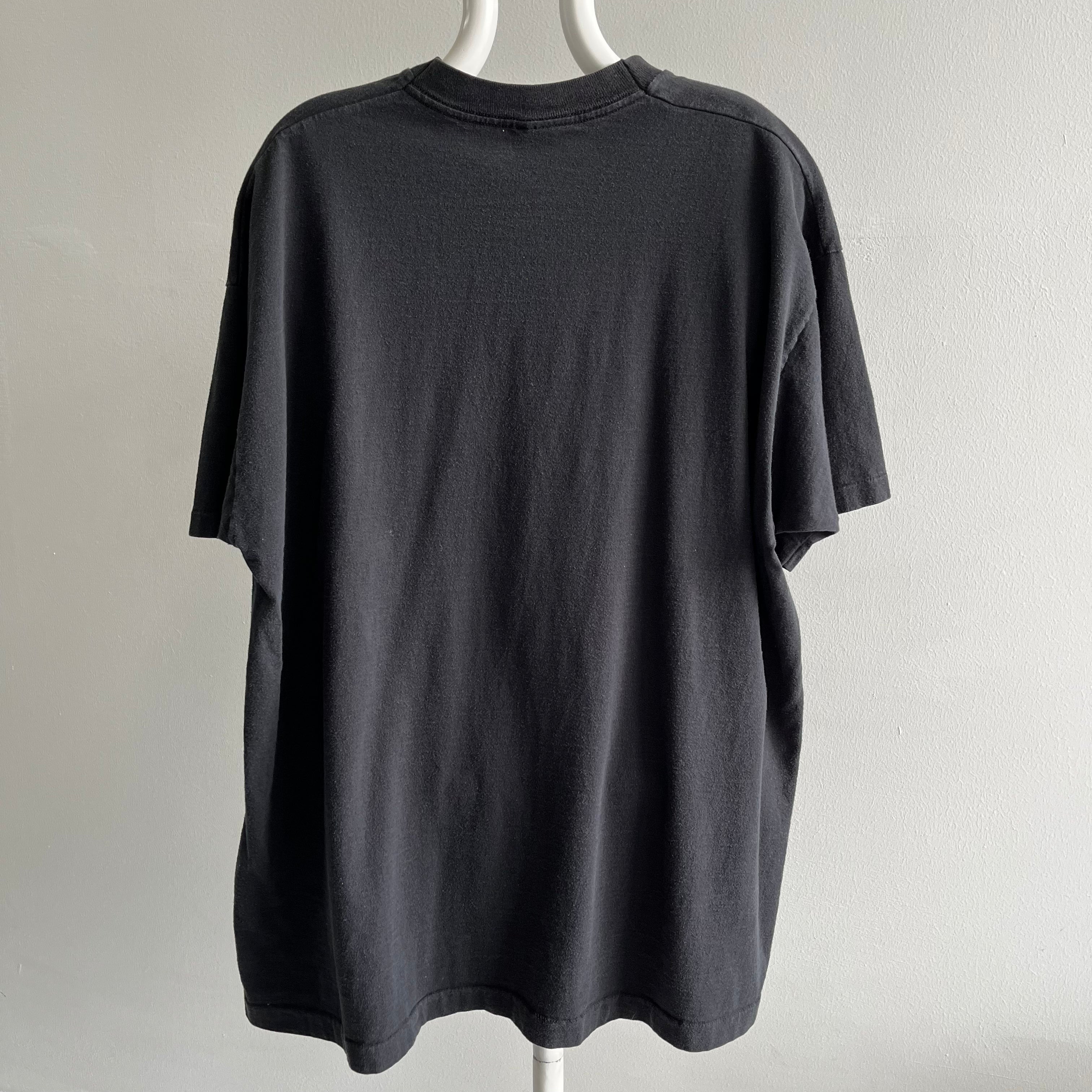 1990s XXXL Blank Black T-Shirt by BVD