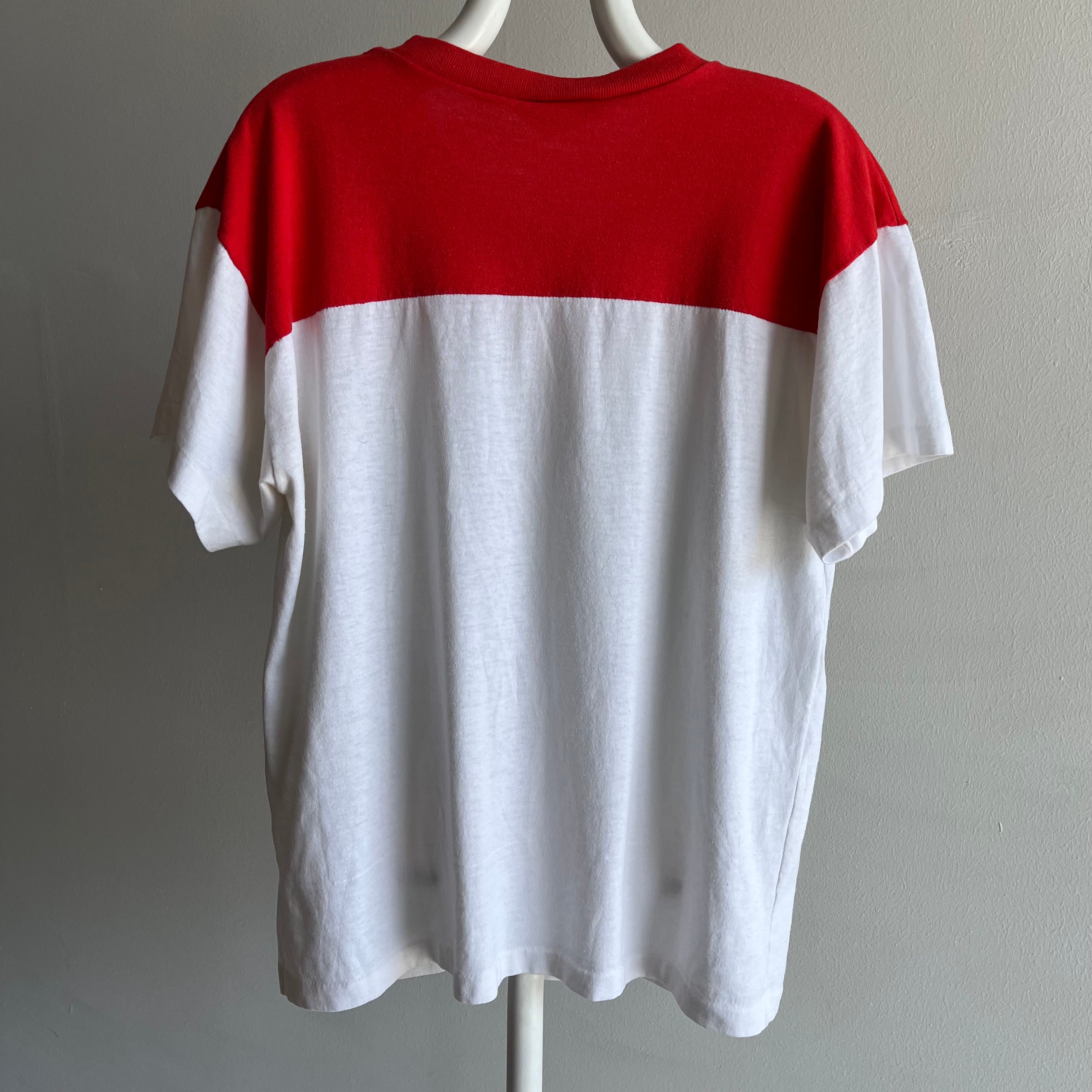 1980s Puerto Rico Beach Club Color Block T-Shirt