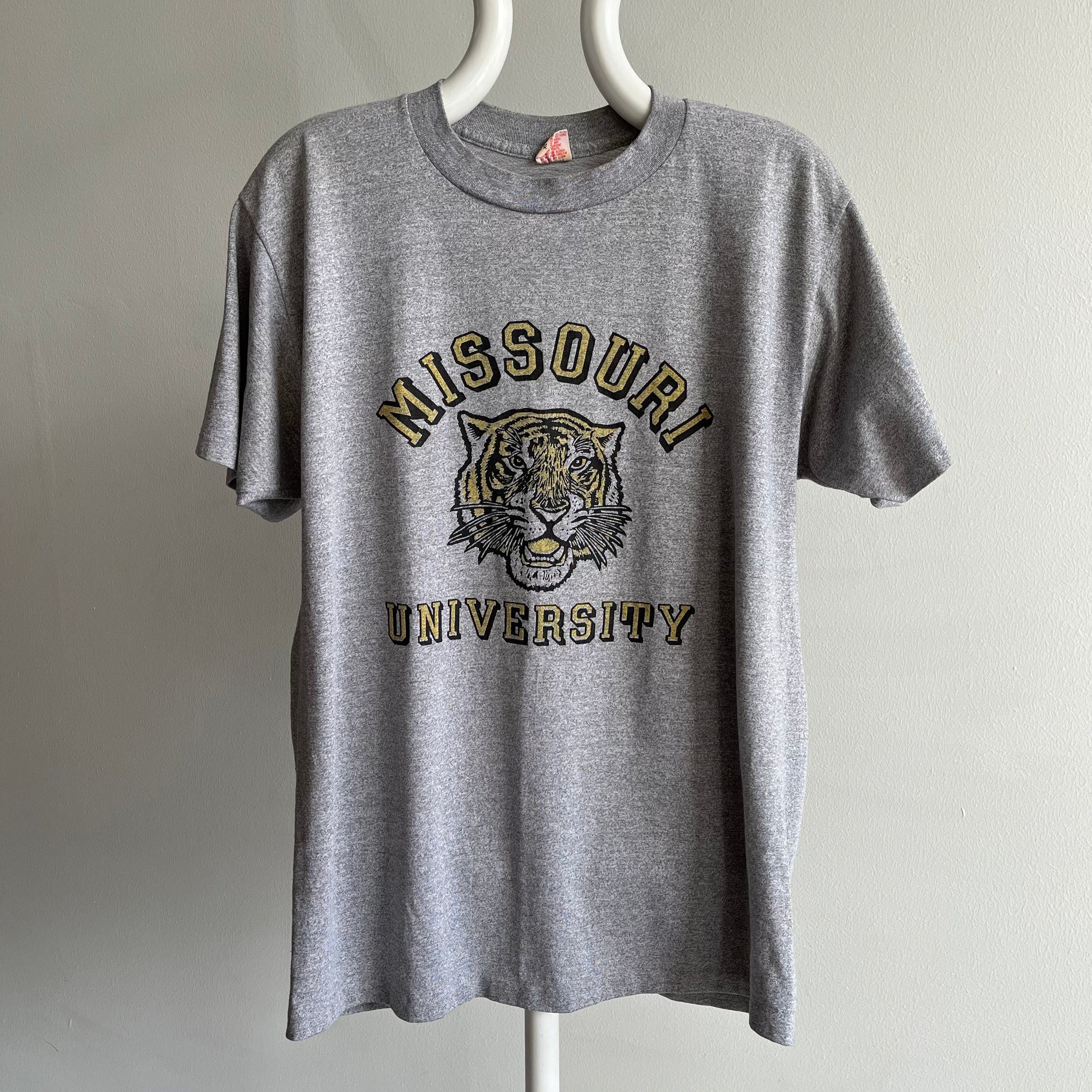 T-shirt de tigre de l'université du Missouri des années 1970 par Collegiate Pacific