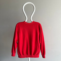 1980s Nicely Faded Blank Red Raglan