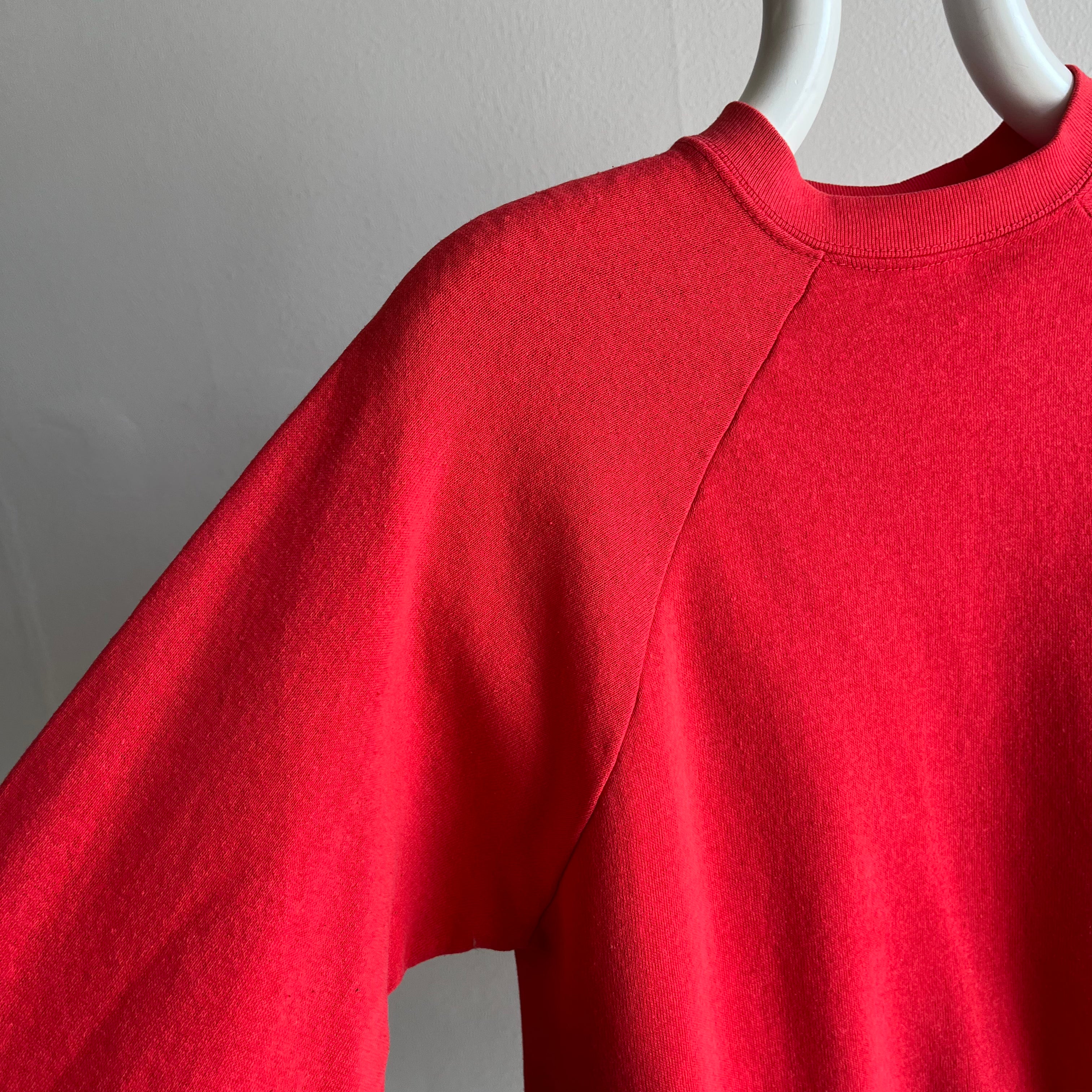 1980s Nicely Faded Blank Red Raglan