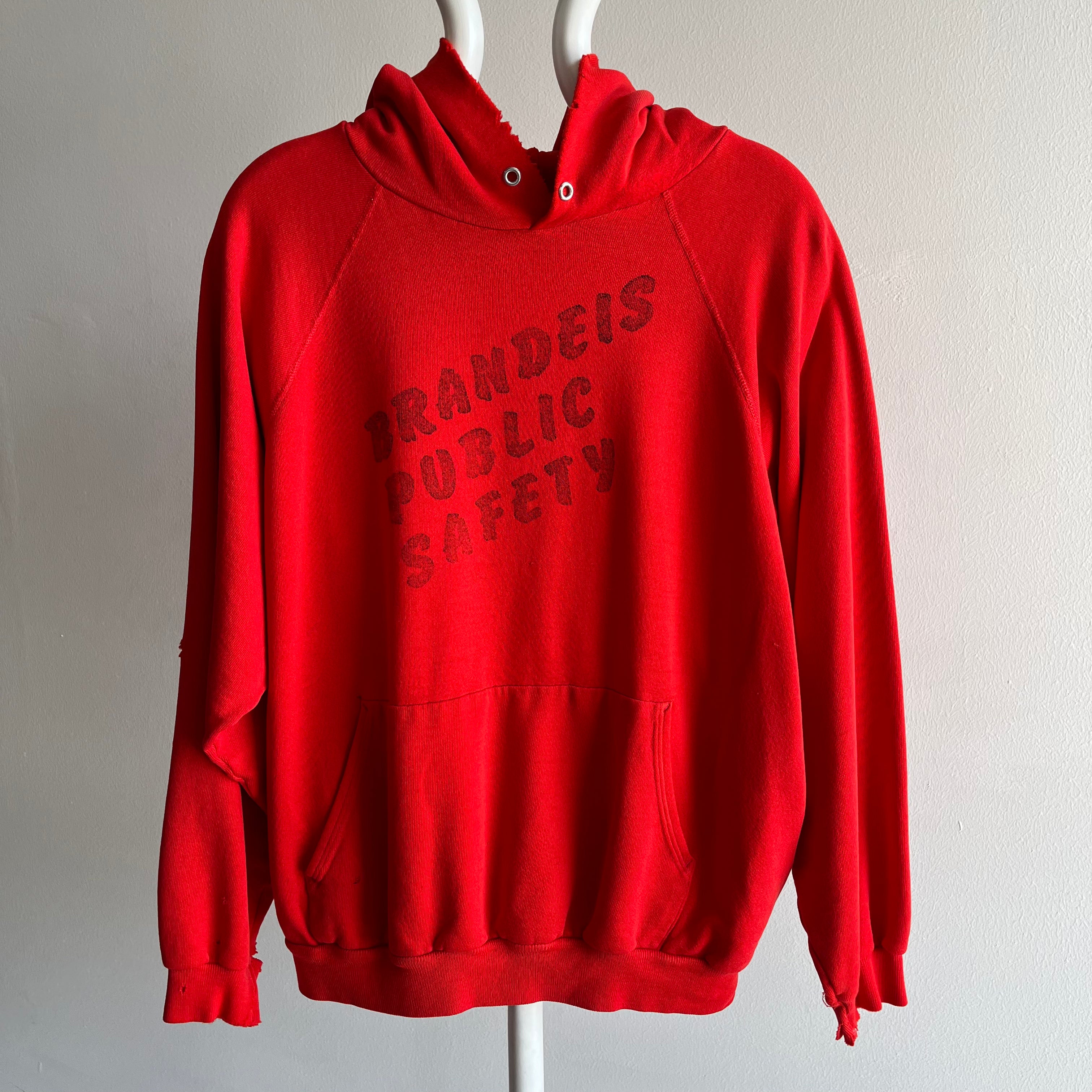 1990s Perfectly Thrashed Brandeis University Pullover Hoodie