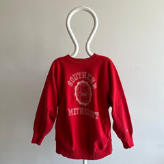 1980s Champion Brand Souther Methodist Reverse Weave EPIC Heavyweight Sweatshirt w Mending - YES!!!