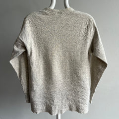 1980s DuoFold Cozy Long John Henley in an Oatmeal Gray