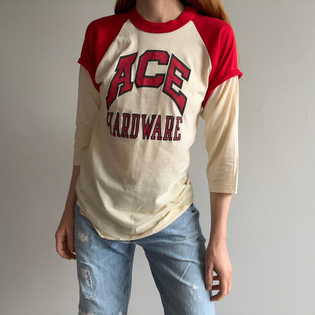 1970/80s Ace Hardware 3/4 Sleeve Baseball T-Shirt