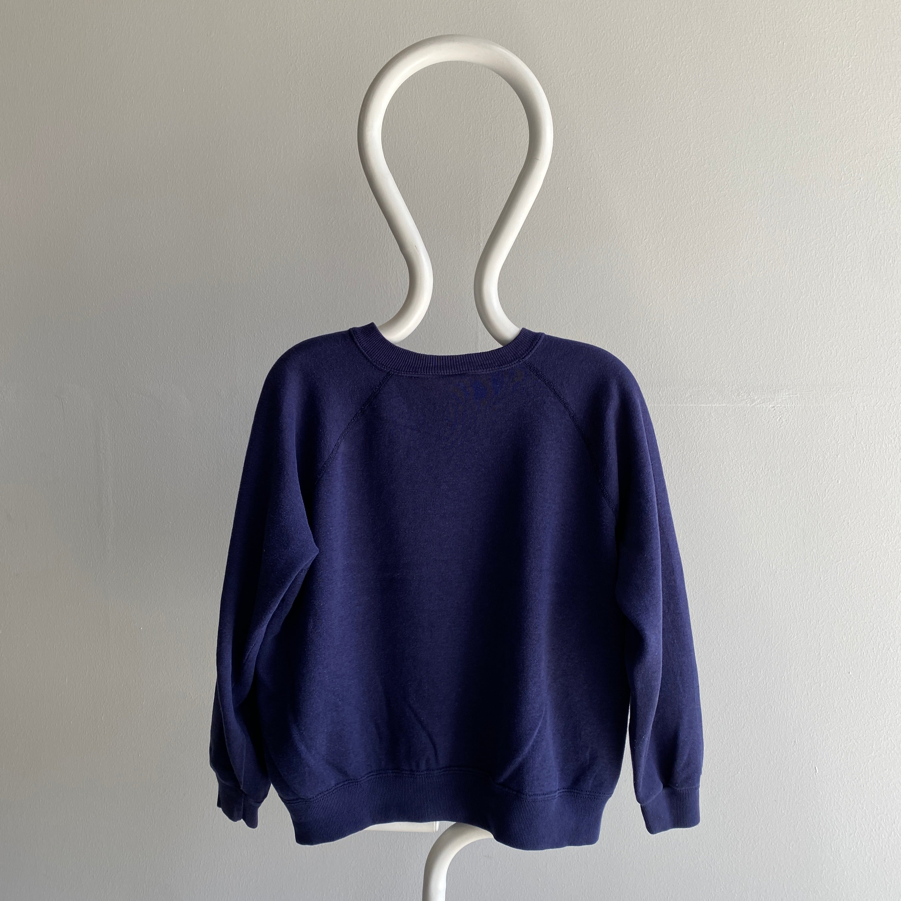 1980s Soft Blank Navy Raglan